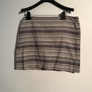 Gap Striped Aztec Print Mini Skirt Size 8 Boho Indie Festival NWT